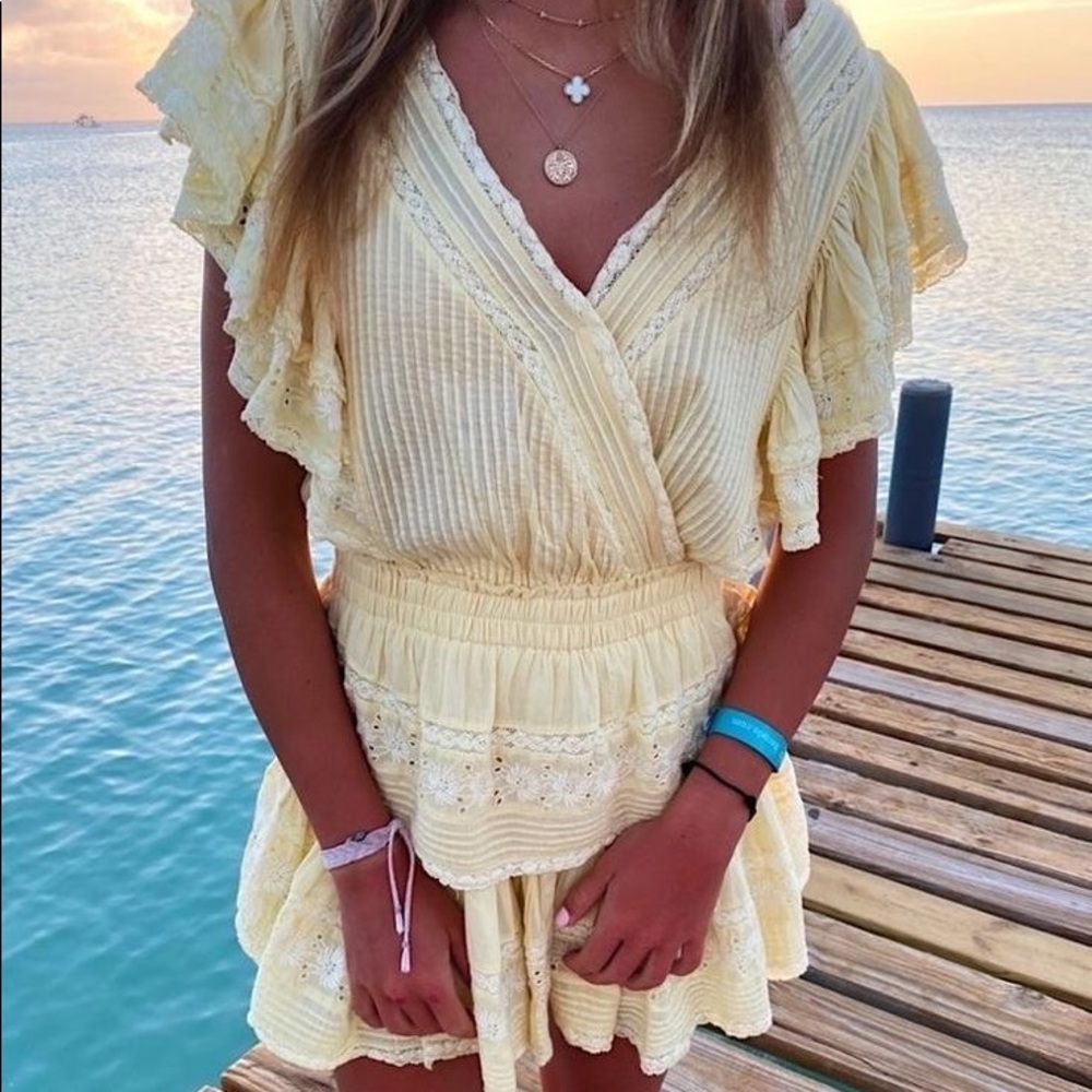 White Gwen Lace Linen Dress
